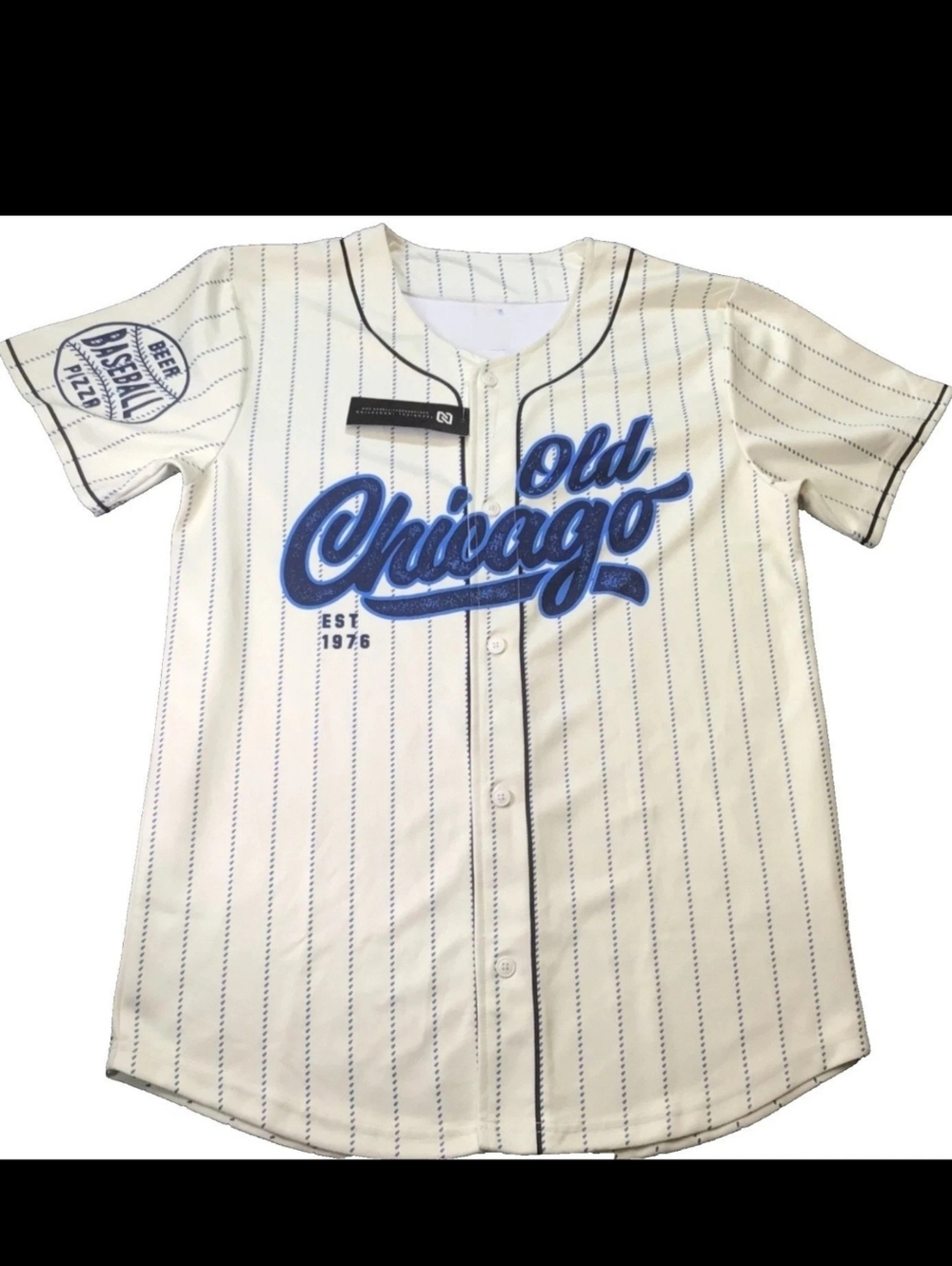Old Chicago Baseball Jersey Size XL Beer Pizza Cubs Northern Gravity MLB
